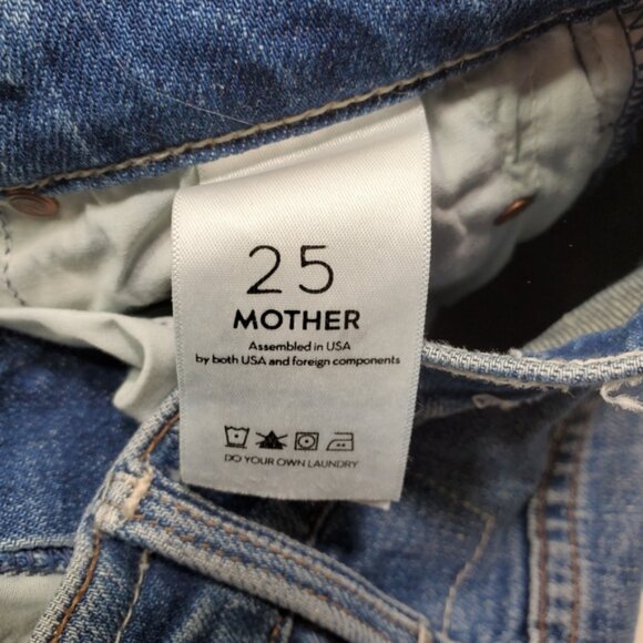Mother Jean Women Size 25 High Waist Rider Skimp Medium Wash 5 pockets fly zip - Picture 8 of 12